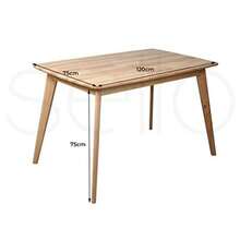 Dining Table Coffee Tables Industrial Wooden Kitchen Modern Natural Oak - As Pic - View 2