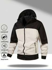 Men's Outdoor Windproof Jackets Are Suitable For Outdoor Hiking, Cycling, And Leisure Activities. - Màu be - Xem 1