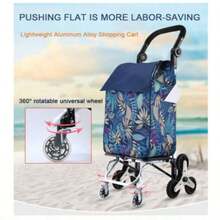 Xe đẩy mua sắm 8 bánh di động / Xe đẩy hàng tạp hóa gấp gọn dùng trong gia đình/thương mại / Xe đẩy đa địa hình - Kiểu dáng ngẫu nhiên - Nhiều màu - Xem 3