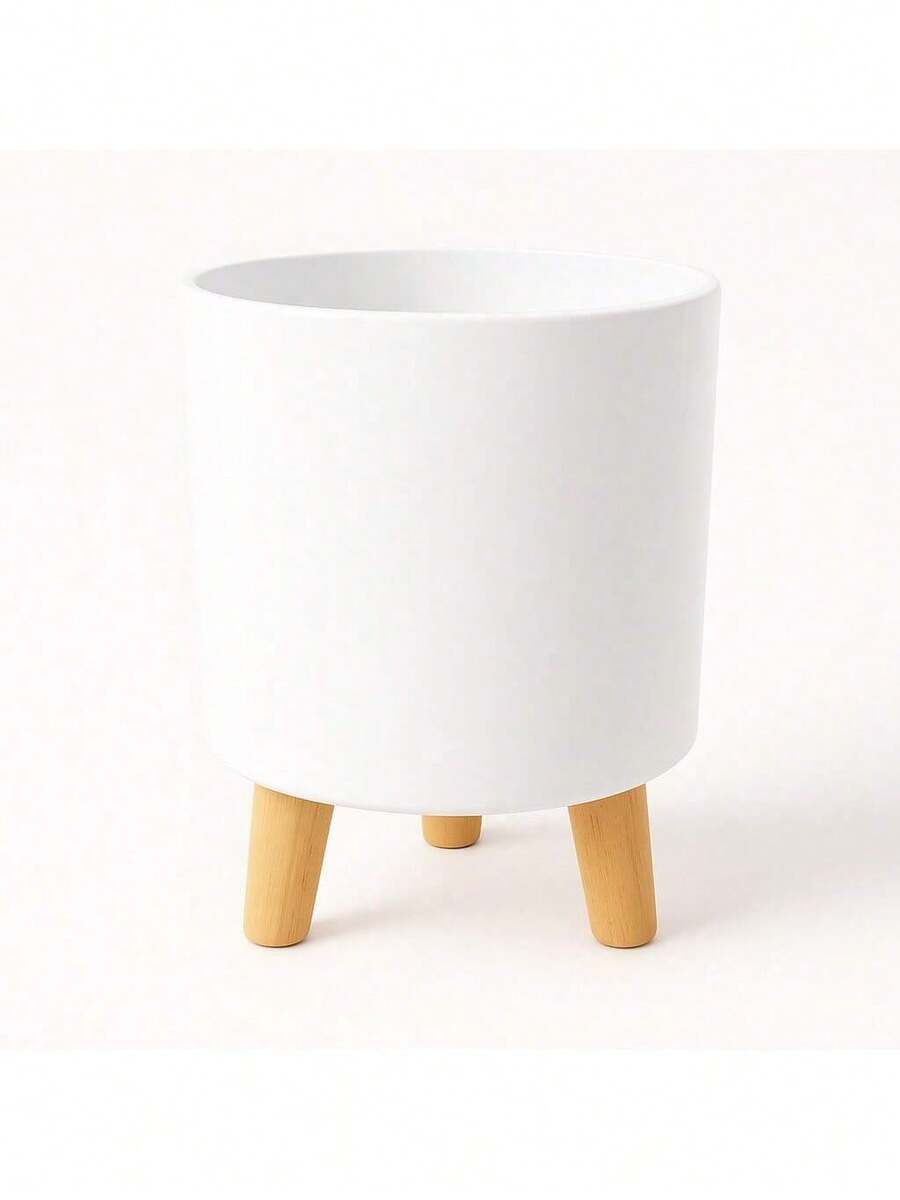 Modern Minimalist Tripod Decorative Plant Pot - 白色 - 查看 1