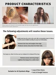 7JHH WIGS Elegant 22 Inch Long Straight Dark Brown Black Wigs For Women, Fluffy Synthetic Wig With Bangs, Natural Looking Very Soft Full Machine Synthetic Heat Resistant Fiber Hair Wig For Girls Daily Wear Music Festival Party , Cosplay Anime Or Costume Use, Straight Wigs Accessories - Black Brown - View 9