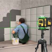 ONEVAN 16 Lines 4D Laser Levels 360 Horizontal Vertical Green Line Laser Level Self-Leveling Measure Leveling Tool - UK Plug(220-240V) - View 5