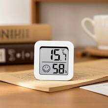 Smiling Face Indoor Thermometer Hygrometer Digital Room Temperature And Humidity Monitor, With Humidity Temperature, Fast Refresh, ℃ Function, Suitable For Home, Office, Bedroom - Operation, Humidity Meter, Indoor Environment Control, Fashionable Design, Compact Sensor, Durable Structure, Precise Sensor, Humidity Monitor, Climate Tracker, Home Comfort Care - Perfect For Creating A Cozy Atmosphere In The Bedroom - Multicolor - View 6