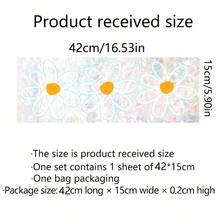1pc Multi-Color Reflective Static Cling Window Sticker - Modern Chrysanthemum Pattern Glass Decal, Static Cling Removable Sticker, Home Office PVC Decorative Wall Decal - Multicolor - View 3