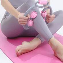 Home Use Massage Fitness Massager - 5 Wheel Ring Leg Massage Roller For Muscle Relaxation, Calf Muscle Massager, Yoga Leg Slimming Device, Muscle Relaxation Massage Roller, Yoga Fitness Equipment - Multicolor - View 4