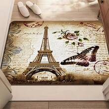 Patriotic Celebration Bathroom Mat, Red, White And Blue Balloons With Gold Stars And Ribbons, Elegant Birthday Messages And Confetti, Festive Style Bathroom Rug, Bedroom Doormat, Flannel Home Decor - White - View 13