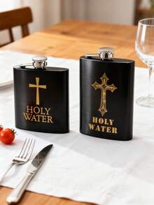 Personalized 6oz Matte Black Flask, Groomsman Gift, Best Man Gift, Father's Day Gift, Wedding Party Gift, Boyfriend Gift