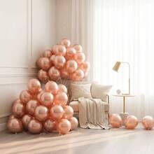 63 pezzi/123 pezzi (1 set) Decorazione palloncini per festa in oro rosa, set di arco e ghirlanda di palloncini, albero di palloncini fai-da-te, arco di palloncini, compleanno, matrimonio, San Valentino, decorazione festa, festival, profumo di palloncini per matrimonio, set di palloncini - Multicolore - Visualizzare 4