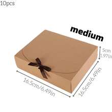 10件套豪华金色礼盒，带盖，适用于伴娘邀请函、婚礼、生日、派对、圣诞节、毕业典礼、情人节等场合。 - 金色 - 查看 24