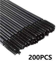 25pcs Black Crystal Eyebrow Brush Mini Disposable Pink Mascara Wand Eyelash Extension Brushes Tool Small Makeup Home Beauty Tools Applicators Eyebrow Spoolies Women Makeup Use - Multicolor - View 19