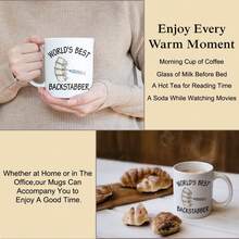 DYJYBMY World'S Best Backstabber Mug, Funny Anesthesiologist Doctor Cup, Birthday Christmas Gifts For Anesthesiologist Pharmacist Technician Nurse, Graduation Gifts For Medical Student, Md - Màu sắc hình ảnh - Xem 5