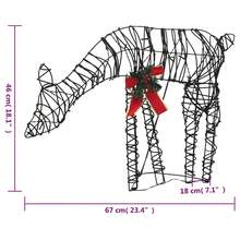 Christmas Decoration Reindeer Family 90 LEDs Warm White Rattan - Multicolor - View 10