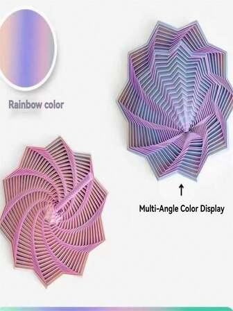 1pc 3D Printed Novelty Spinning Gyroscope, Sensory Expansion Stress Relief Toy, 3D Printed Unique Rotary Gyroscope Design With Handle, Suitable As New Year Gift For Adults, Interesting And Precise High-Quality Printing (Color May Vary)