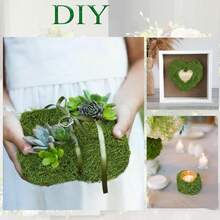 2 Pcs Fake Moss Table Runner Rolls For Decoration 4inch X 47inch Artificial Moss For Plants Indoor Green Faux Grass For Planters Crafts DIY Table Centerpieces Fairy Garden Floral Wedding 10 X 120cm,2PcsGreen - 2pcsGreen - 查看 4