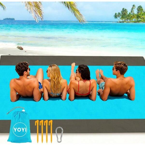 Large Beach, Sandfree Beach Rug, Lightweight Outdoor Picnic Rug 4 - Adults, Waterproof Camping U2013for Family Beach Days, Picnic, Camping Travel280x300cm