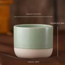 1个230毫升/180毫升/100毫升彩色陶瓷咖啡杯，有多种颜色和款式可供选择，精致美观，适合多种场合，满足日常需求，是自用或作为礼物、节日礼物或生日礼物的完美之选。 - 彩色 - 查看 16