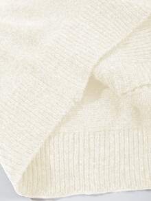 ANDREILEE 男士休闲宽松纯色复古风商务通勤百搭V领纽扣罗纹长袖开衫毛衣，秋冬款 - 杏色 - 查看 6