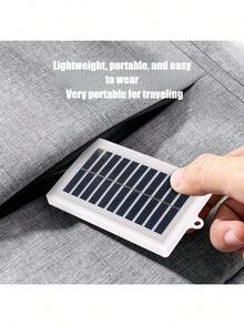 2025新款1个（输出功率：15W，净重：81克）高效便携式LED太阳能充电板，USB接口用于设备充电，具备LED应急照明、夜市照明功能，户外移动太阳能充电宝，适用于露营供电、夜市摊位、房车备用电源、户外作业，涵盖便携式太阳能板、露营太阳能充电器、夜市太阳能板、户外移动充电器、太阳能应急电源。