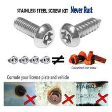 Aootf Front License Plate Bracket- Universal Bumper Mounting Kit, Car Tag Holder Adapter & Black Aluminum Plate Cover, Anti-Theft Lock Screw Bolt Caps, For US Vehicle Trailer TruckLicense Pate Frame Black Aluminum - Nhiều màu 144 - Xem 7