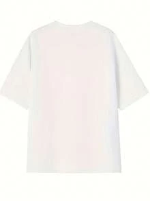 Camiseta de Mujer con Estampado de Bruja y Gato - Top de Manga Corta y Cuello Redondo con Diseño de Sombrero de Bruja, Escoba y Frases de Luna - Suave y Elástica, Ideal para Disfraces de Halloween o Ropa Casual de Verano (Lavable a Máquina) - Blanco - Ver 2