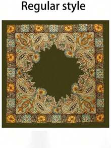 35 Inch (Approximately 88.9 Cm) Large Square Satin Headscarf -1 Piece Satin Headscarf Women's Silk Headscarf - 紅色 - 查看 8