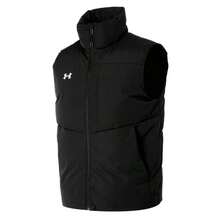 Under Armour 男女通用简约柔软保暖羽绒背心，休闲百搭，适合通勤、训练、健身、跑步、日常穿着。 - 黑色 - 查看 1