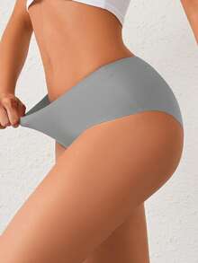 5pcs/Set Seamless Breathable Bikini Briefs, Comfortable Stretchy Solid Color Women's Panties For Daily Wear, Women's Underwear - Multicolor - View 9