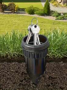 Esconderijo Impermeável para Chaves, Caixa de Segurança Realista para Chaves, Armazenamento Impermeável de Chaves para Jardim, Quintal e Gramado, Fácil de Inserir no Solo do Jardim e Gramado, Impermeável e Resistente à Corrosão - Multicolorido - Visão 5