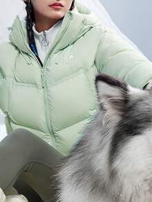 CAMEL CROWN 女士户外鹅绒服，轻便、厚实、保暖，石墨烯隔热反射，防寒连帽外套 - 江南綠 - 查看 4