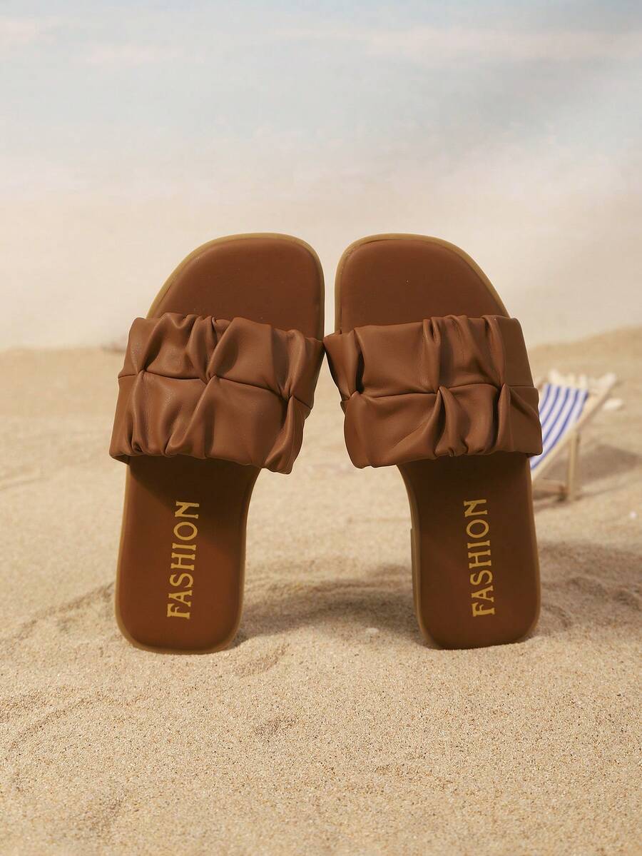 Dép đi ngoài trời thời trang trẻ em, giày bệt mũi vuông, dép liền thân, giày dép trẻ em kiểu dáng mới, thanh lịch, tối giản theo phong cách Châu Âu và Mỹ, dép đi biển cao cấp.