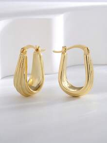 Charm-In Thick Earrings, Teardrop-Shaped Earrings, 18K Gold Plated Earrings - Hypoallergenic And Fade-Resistant Earrings. Jewelry Gift, Suitable For Giving To Girlfriend, Mother Or Wife.