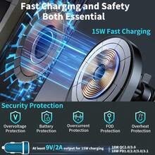 FCV Wireless Car Mount Charger,15W Magnetic Wireless Car Charger, For Car Charging, Air Vent Dashboard Phone Holder Mount For IPhone Air 17 Pro Max 16 15 14 13 12