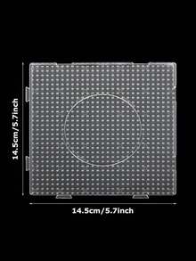 Pana-Beads 1pc/5pcs/10pcs 5mm 2.6mm Mini Fused Bead Board/Perler Bead Board/Transparent Plastic Bead Board, With Tweezers - Square Craft Board, Single Clip Design, Ideal For DIY Pixel Art Puzzles And Fused Bead Projects, Pixel Art And Puzzles, Craft Enthusiasts And Hobbyists. - Multicolor - View 7