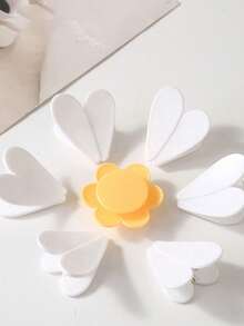 1pc Personalized Daisy Petal Design Magnetic Bag Clip, 3D Magnetic Sealing Clip, Refrigerator Magnet, Food Bag Clip
