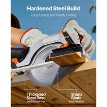 Cordless Circular Saw, 6-1/2 Inch Blade, 4700 RPM Speed, 0-45 Degree Bevel Capability, Brushless Motor, LED Light, Electric Circular Saw Kit With Battery And Charger Included, For Wood Cutting - 查看 5