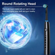 New Model Rotating Round-Head Electric Toothbrush - Fully Automatic, Waterproof, Soft-Bristled, Smart Magnetic Suspension, Home-Use Toothbrush, USB Rechargeable