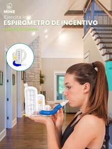 Espirómetro De Incentivo 5000 Ml Ejercitador Pulmonar - Blanco - Ver 2