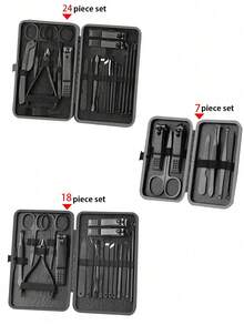 Manicure Set Professional Pedicure Kit Nail Clippers Kit With Earwax Removal Tool And Nail File - Durable And Portable Nail Care Tools For Fingernails And Toenails Grooming Kit With Luxurious Upgraded Travel Case - Multicolor - View 7