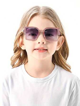 1 buc ochelari transparenți acrilici cu sclipici fin pentru fete cu vârsta cuprinsă între 8 și 12 ani, la modă și potriviți pentru ieșiri zilnice, joacă și ținute asortate