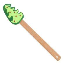 Christmas Cream Scraper, Beechwood Household Kitchen Baking Dessert Cake Spatula With Silicone Scraper - Multicolor - View 12