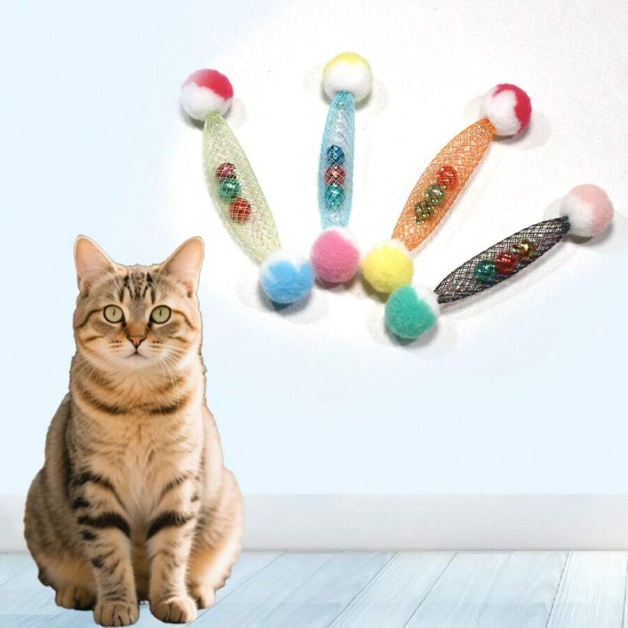 Cat Toy Wand, Self-Entertainment Cat Toy - Random Color - View 1