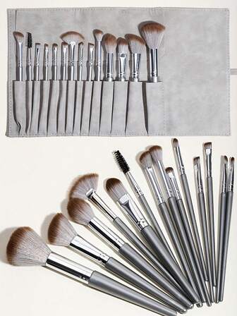 14件套化妆刷套装，附赠收纳袋，包含散粉刷、腮红刷、高光刷、眼影刷、睫毛刷、眼线刷、粉底液调色刷等，适用于粉底液、粉底霜、粉饼等，可用于晕染、涂抹面膜、眼线等。本套装包含多种化妆刷，是化妆的理想之选。