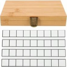 Watercolor Paint Palette 36 Empty Half Pans 4x6 Inch Wooden Travel Box Case Acrylic Gouache Painting Amateur Hobbyists Painting Artists Lovers Back To School Supplies - 如圖所示 - 查看 3