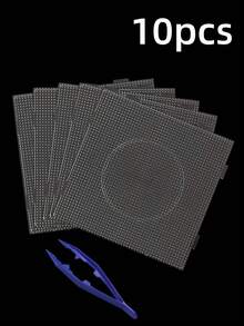 Pana-Beads 1pc/5pcs/10pcs 5mm 2.6mm Mini Fused Bead Board/Perler Bead Board/Transparent Plastic Bead Board, With Tweezers - Square Craft Board, Single Clip Design, Ideal For DIY Pixel Art Puzzles And Fused Bead Projects, Pixel Art And Puzzles, Craft Enthusiasts And Hobbyists. - Multicolor - View 11