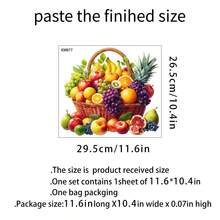 厨房贴纸 水果篮墙贴 丰盛水果篮贴纸 防水防尘贴纸，PVC材质 可移除耐磨贴纸，适用于厨房装饰、墙面装饰、餐厅装饰 - 彩色 - 查看 11