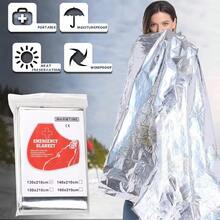 Kit de survie Couverture thermique d'urgence Manta termica extérieure Couverture de survie imperméable Rideau de sauvetage d'urgence en aluminium Couverture militaire et couverture thermique de survie en aluminium Couvertures de camping parfaites pour l'extérieur, la randonnée, les marathons - A - Voir 5
