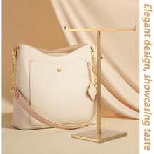 TShaped Display Stand Metal 38.564 Height Adjustable NonSlip Bottom Jewelry Hand Bag Earring Necklace Rack Necklace Storage Rack Suitable For Home Store Boutiques 34x5x40.50cm Rose Gold