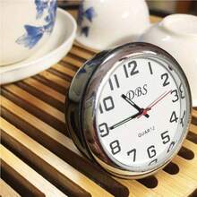 Unisex Mini Quartz Desk Clock, Portable Minimalist Creative Silent Bedside/Student Exam/Car Clock