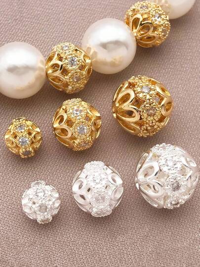 3 Piecesjewellery DIY Kit, Featuring 18k Gold-Plated Beads, Crystal Beads, Spherical Beads, Zirconium Oxide Beads, Hollow Filigree Floral Beads, Brass Beads And Washers.Perfect For Matching With All Kinds Of Bracelets, Necklaces And Other Jewellery, Beads For Jewelry Making,Bracelet Making Kit,Craft Supplies For Adults,Crafts,Charms,Beads,Craft Kit,Christmas Decorations.Keychain Accessories,Ideal As A Small Gift For Family And Friends