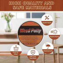 SEISSO All-In-One Wood Filler Kit For Invisible Repair | 198g Quick-Dry, Stainable Putty With Tools | Permanent Fix For Holes, Cracks In Furniture, Floor, Timber - White - View 6